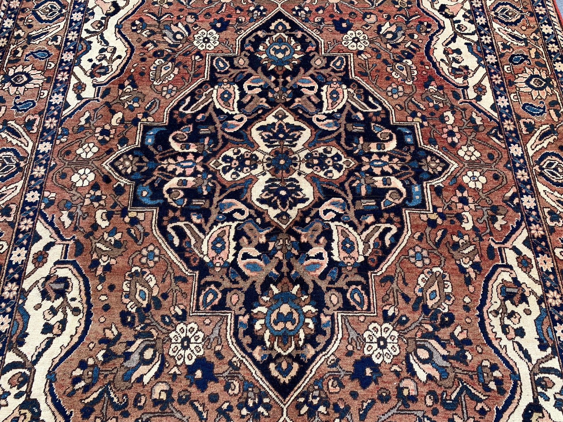 Antique Rug 7x10 Ft Afghan Hand knotted Rug, One of a kind Vintage Rug, Geometric Area Rug Tribal Oriental Rug, Bedroom Rug Living Room Rug.