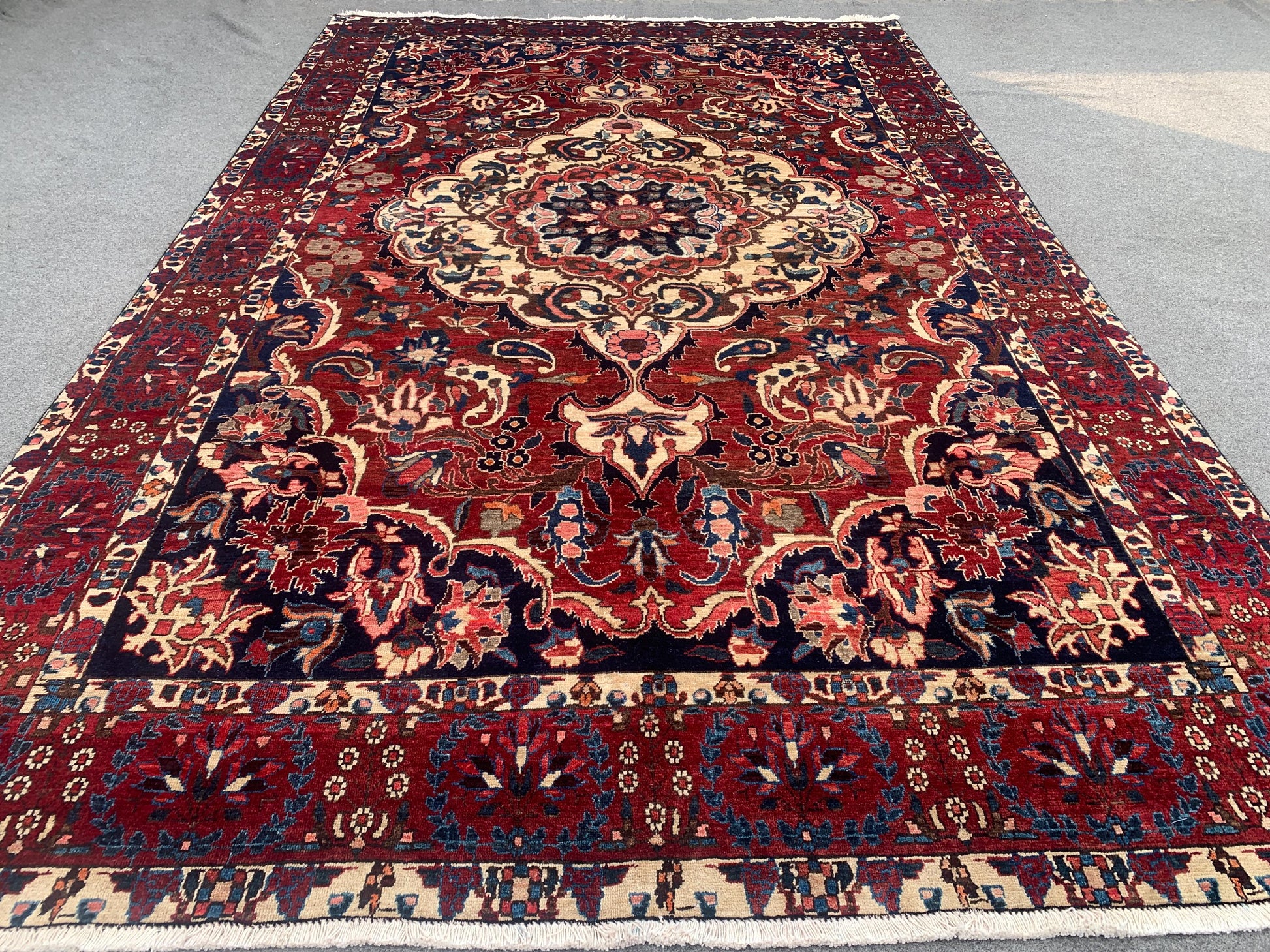 7x10 Ft Antique Tribal Rug, Afghan Hand knotted Wool Rug, Vintage Oriental Rug, Geometric Area Turkmen Rug, Dining Table Rug Living Room Rug