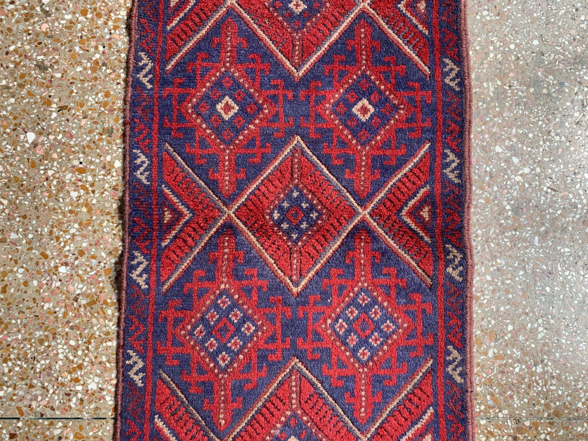 2x8 Ft Vintage Runner Rug, Afghan Hand Knotted Runner Rug, Mashwani Runner Rug, Geometric Area Rug, Oriental Wool Rug, Hallway Runner Rug.