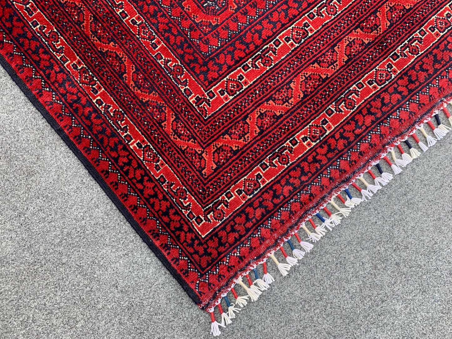 3x5 Ft Amazing Red Khoja Roshni Rug, Afghan Handmade Wool Rug, Oriental Area Rug, Home Decoration Rug, Rugs for Bedroom Kitchen Hallway Rug.