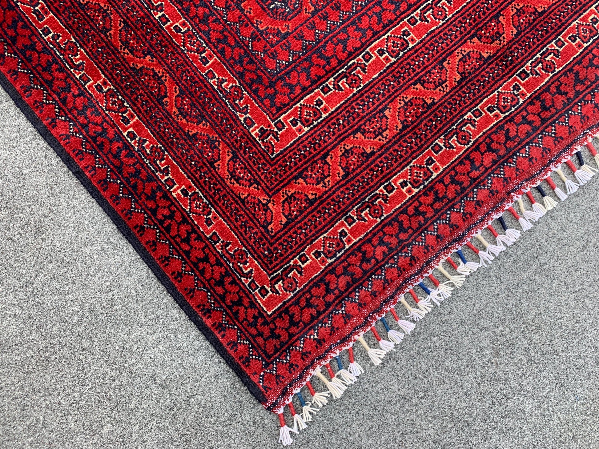 3x5 Ft Amazing Red Khoja Roshni Rug, Afghan Handmade Wool Rug, Oriental Area Rug, Home Decoration Rug, Rugs for Bedroom Kitchen Hallway Rug.