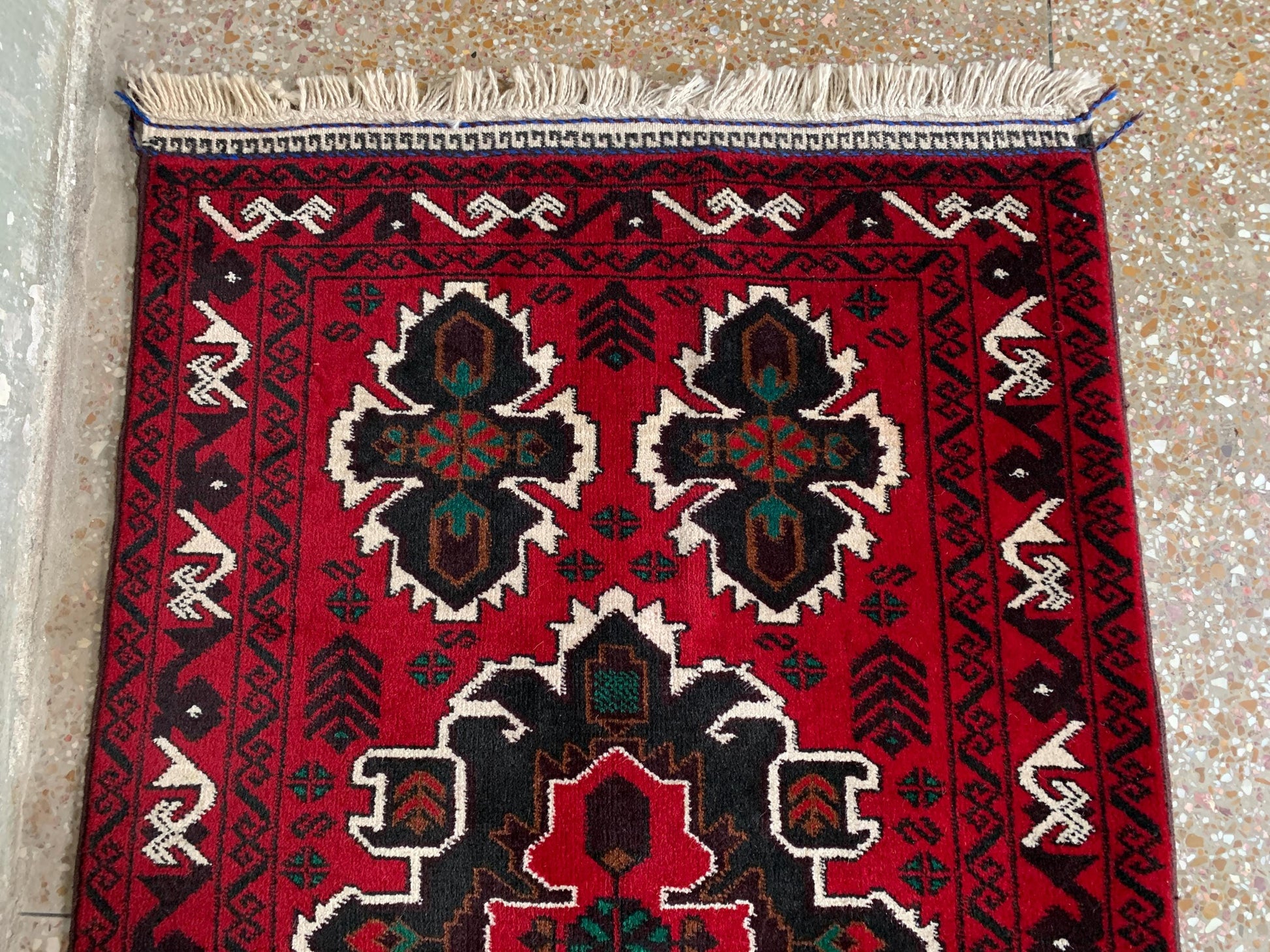 3x5 Ft Vintage Rug, Afghan Handmade Wool Rug, Geometric Area Rug, Oriental Turkmen Rug, Antique Tribal Rug, Rugs for Bedroom Hallway Rug etc