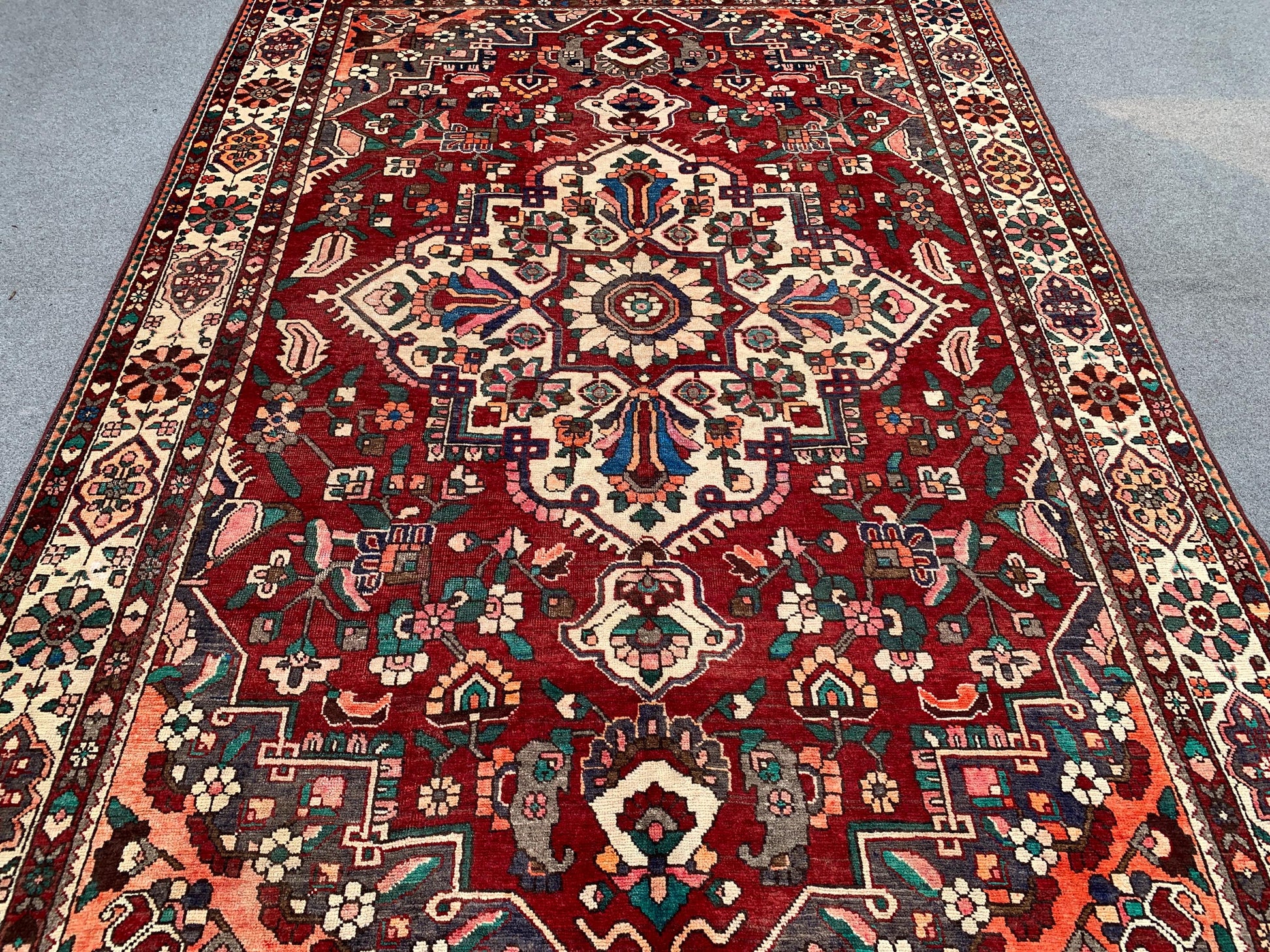 Antique Geometric Area Rug, Afghan Hand knotted Rug, 7x10 Ft Vintage Oriental Rug, Tribal Wool Rug, Home Decor Rug, Bedroom Living Room Rug.