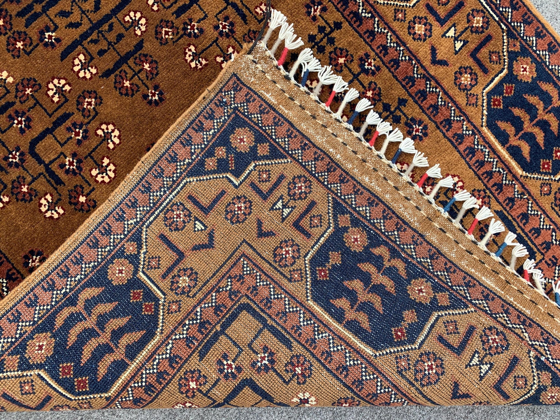 3x7 Bukhara Runner Rug, Natural Hand Knotted Runner Rug, Afghan Runner Rug, Oriental Turkmen Wool Rug, Rugs for Bedroom Hallway Kitchen Rug.
