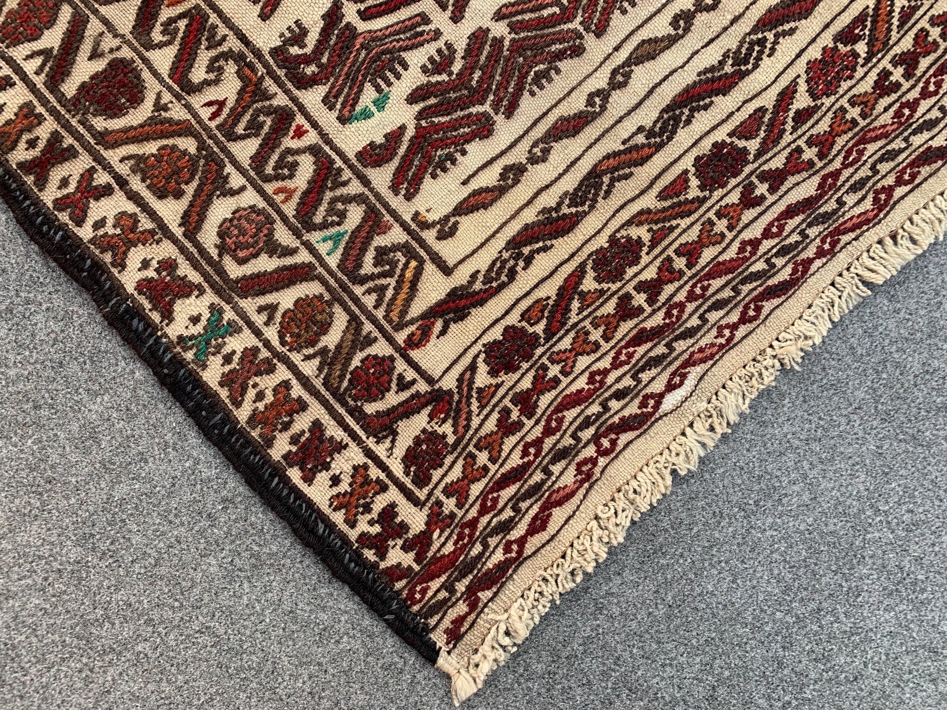 4x6 Ft Antique Soumak kilim Rug, Handmade Vintage kilim Rug, Afghan Soumak Rug, Oriental Wool Rug, Wall Decor Rug, Bedroom Rug, Hallway Rug.