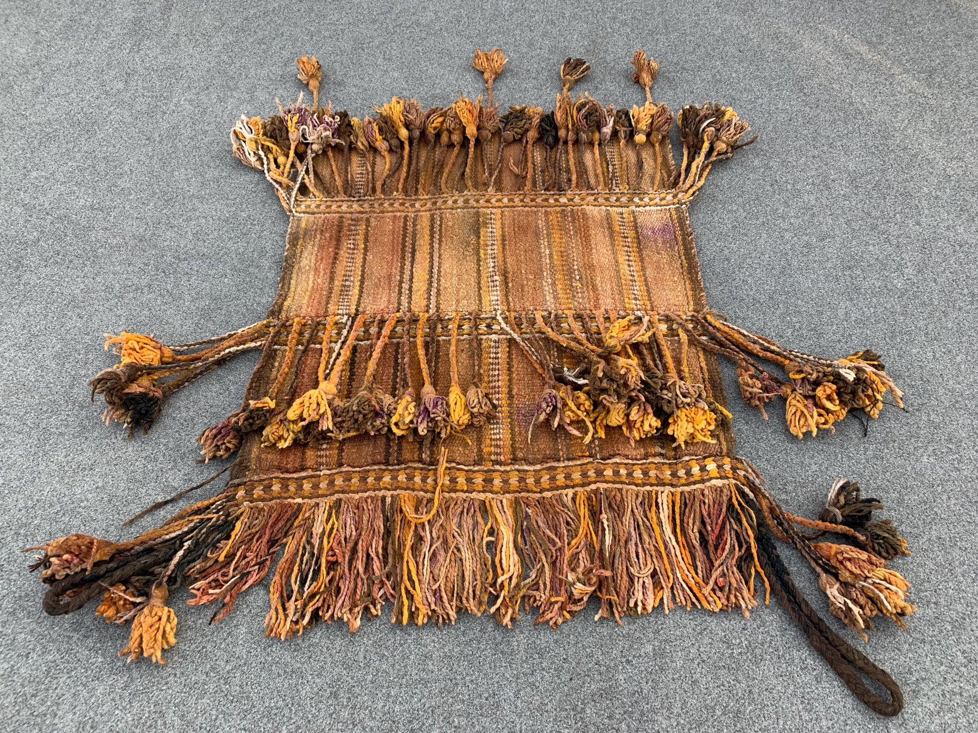 Antique Wall Hanging Rug, 2x2 Ft Afghan Jalar Rug, Hand knotted Vintage Wool Rug, Turkmen Jalar Rug, Wall Decor Rug, Oriental Area Rug etc.