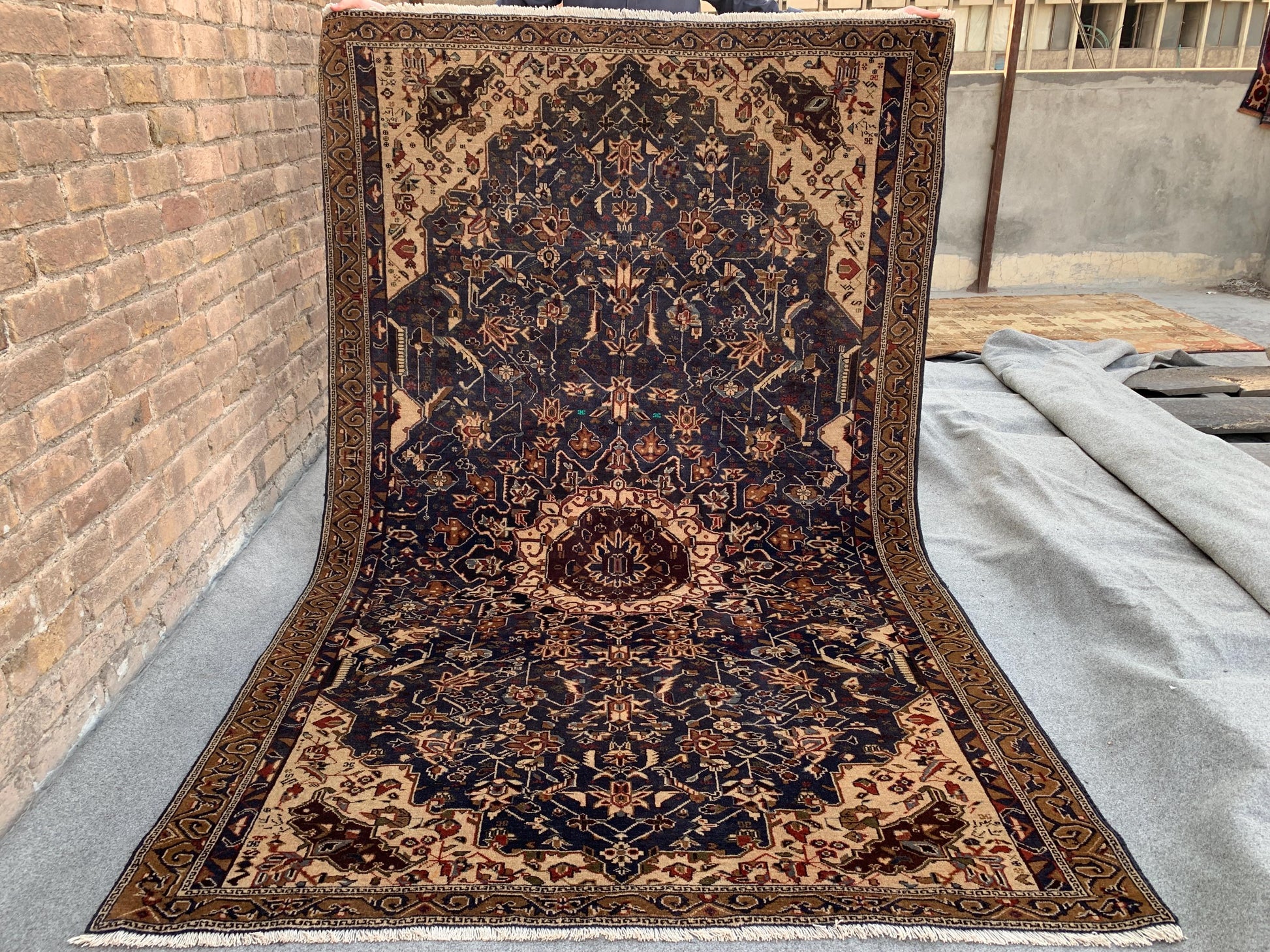 Vintage Afghan Rug 5x7 Hand knotted Wool Rug, One of a kind Antique Rug, Oriental Baluchi Area Rug, Best for Living Room Bedroom Office Rug.