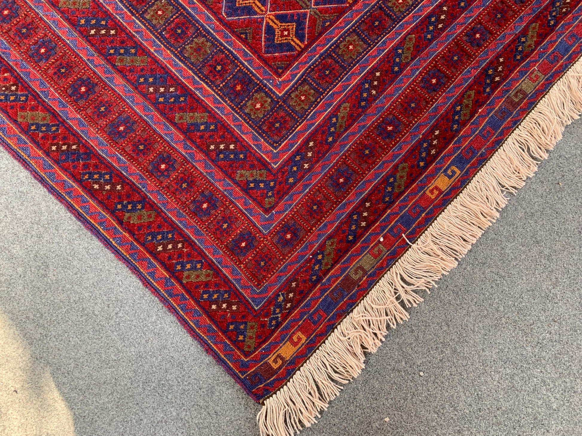 6x9 Ft Amazing Red Blue kilim Rug, Afghan Hand knotted Wool kilim Rug, Good Quality kilim Rug, Home Decor Rug, Bedroom Rug, Living Room Rug.