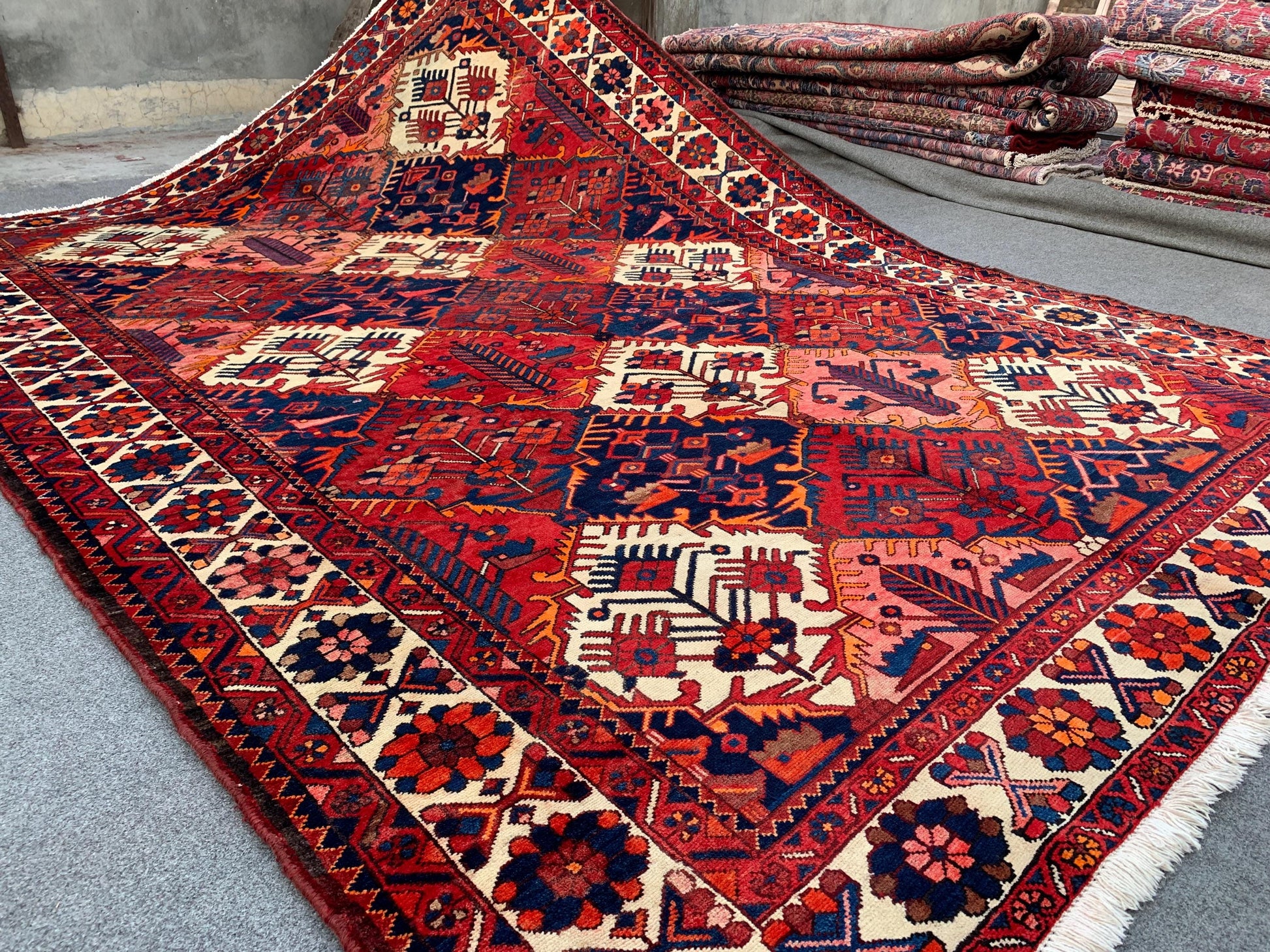 Antique Afghan Rug, 7x10 Ft Hand knotted Vintage Rug, Caucasian design Rug, Turkmen Tribal Rug, Oriental Wool Rug, Best for Living Room Rug.
