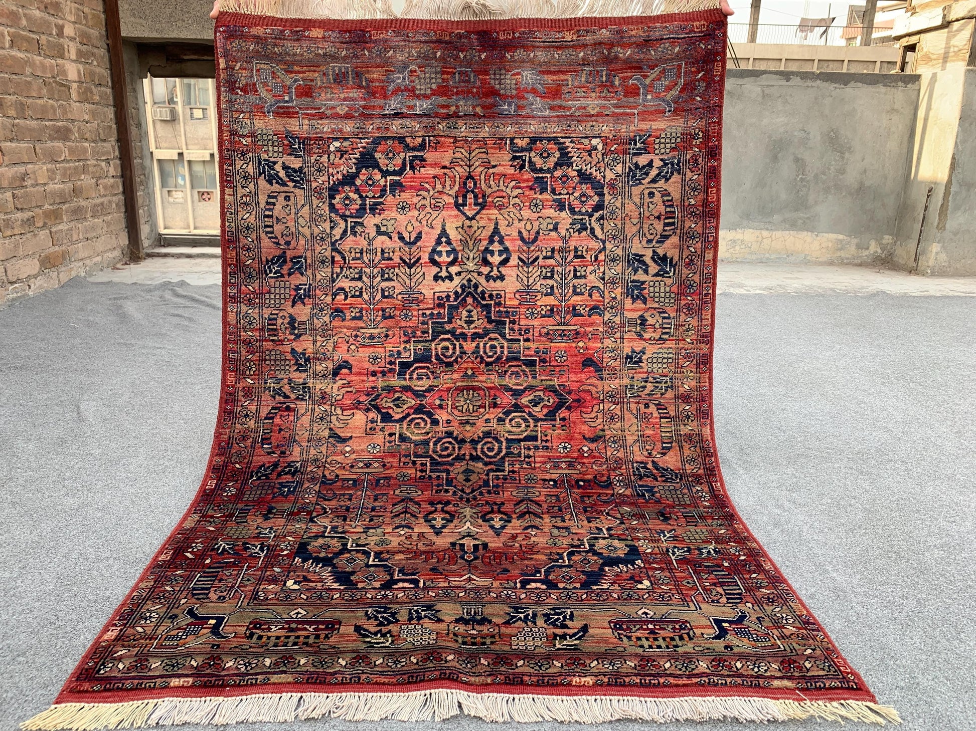 Vintage Rug, 3x5 Ft Afghan Hand Knotted Rug, Bukhara design Rug, Oriental Turkmen Rug, Good Pile Wool Rug, Best for Bedroom Living Room Rug.
