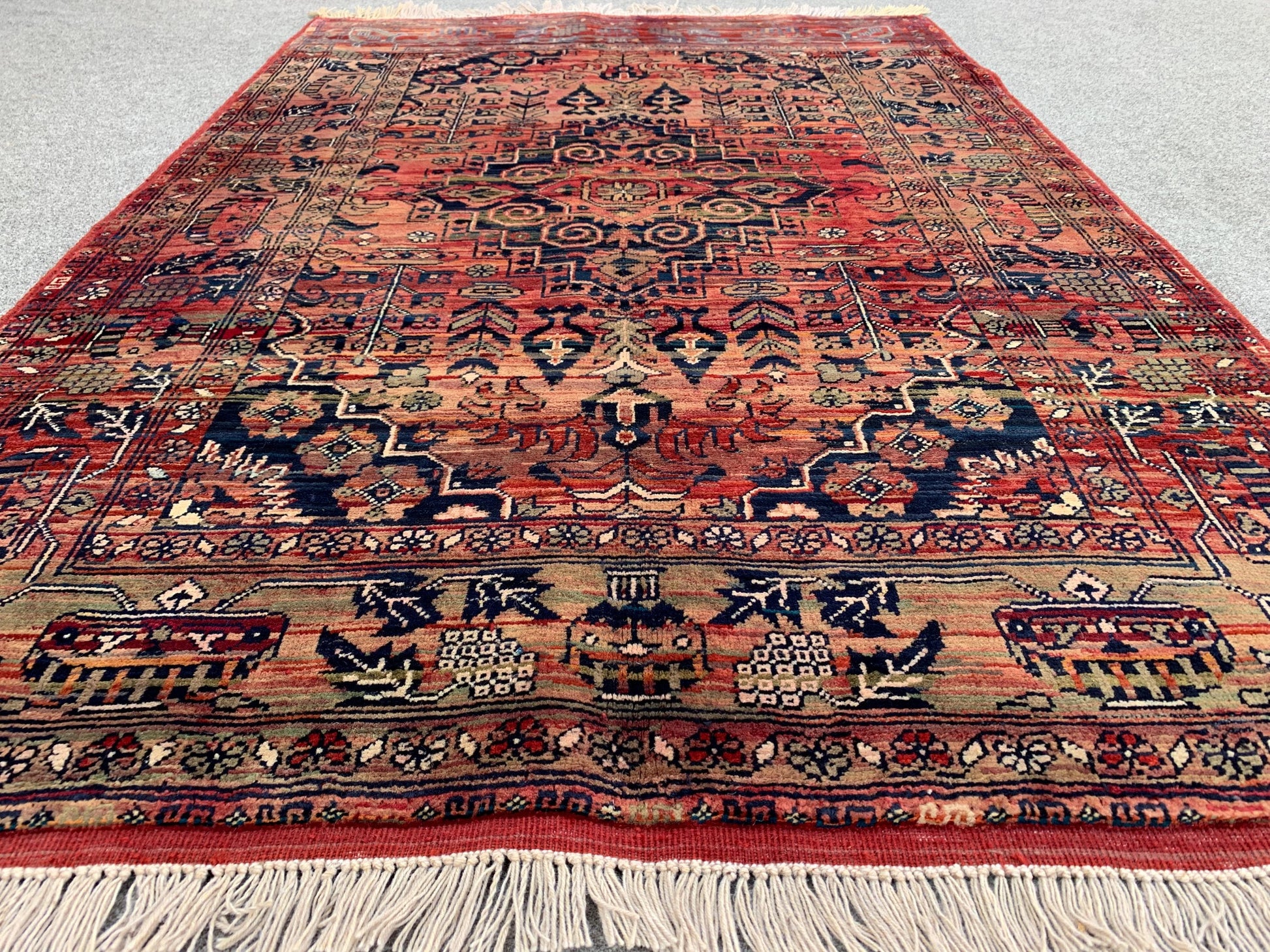 Vintage Rug, 3x5 Ft Afghan Hand Knotted Rug, Bukhara design Rug, Oriental Turkmen Rug, Good Pile Wool Rug, Best for Bedroom Living Room Rug.
