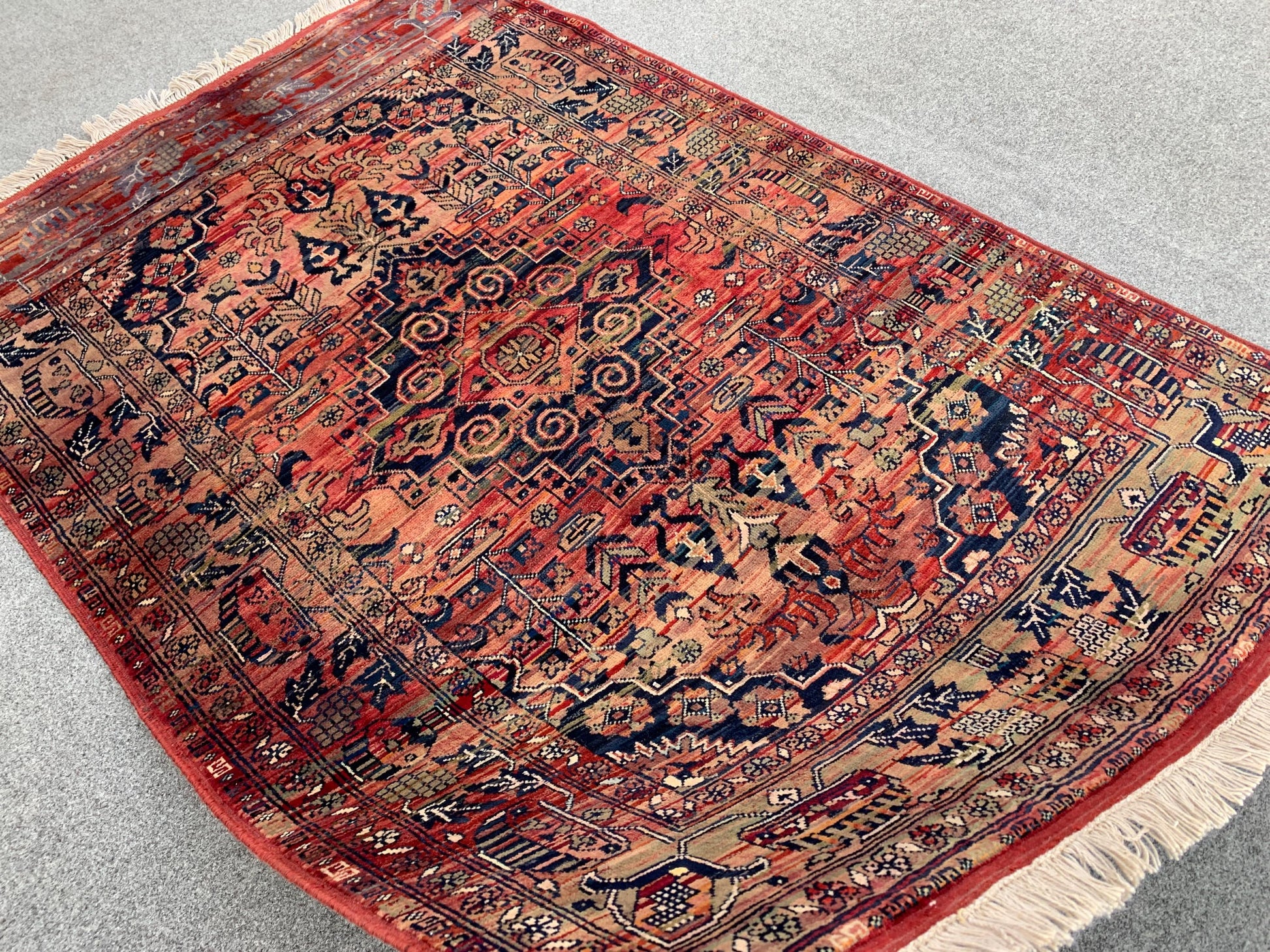 Vintage Rug, 3x5 Ft Afghan Hand Knotted Rug, Bukhara design Rug, Oriental Turkmen Rug, Good Pile Wool Rug, Best for Bedroom Living Room Rug.