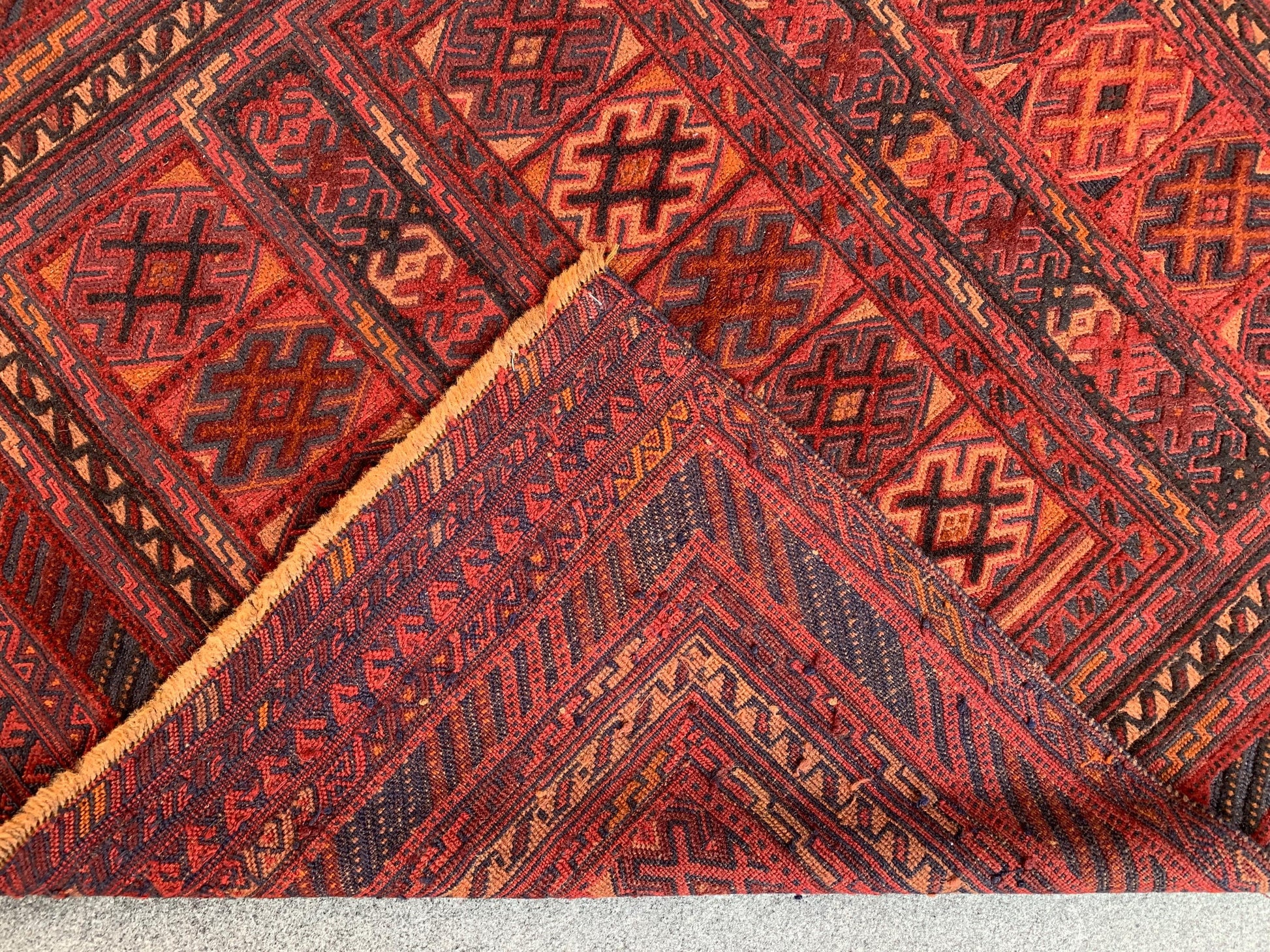 4x4 Ft Amazing Afghan kilim Rug, Hand knotted Herati kilim Rug, Barjasta design Rug, Oriental kilim Rug, Rugs for Bedroom Rug, Hallway Rug.