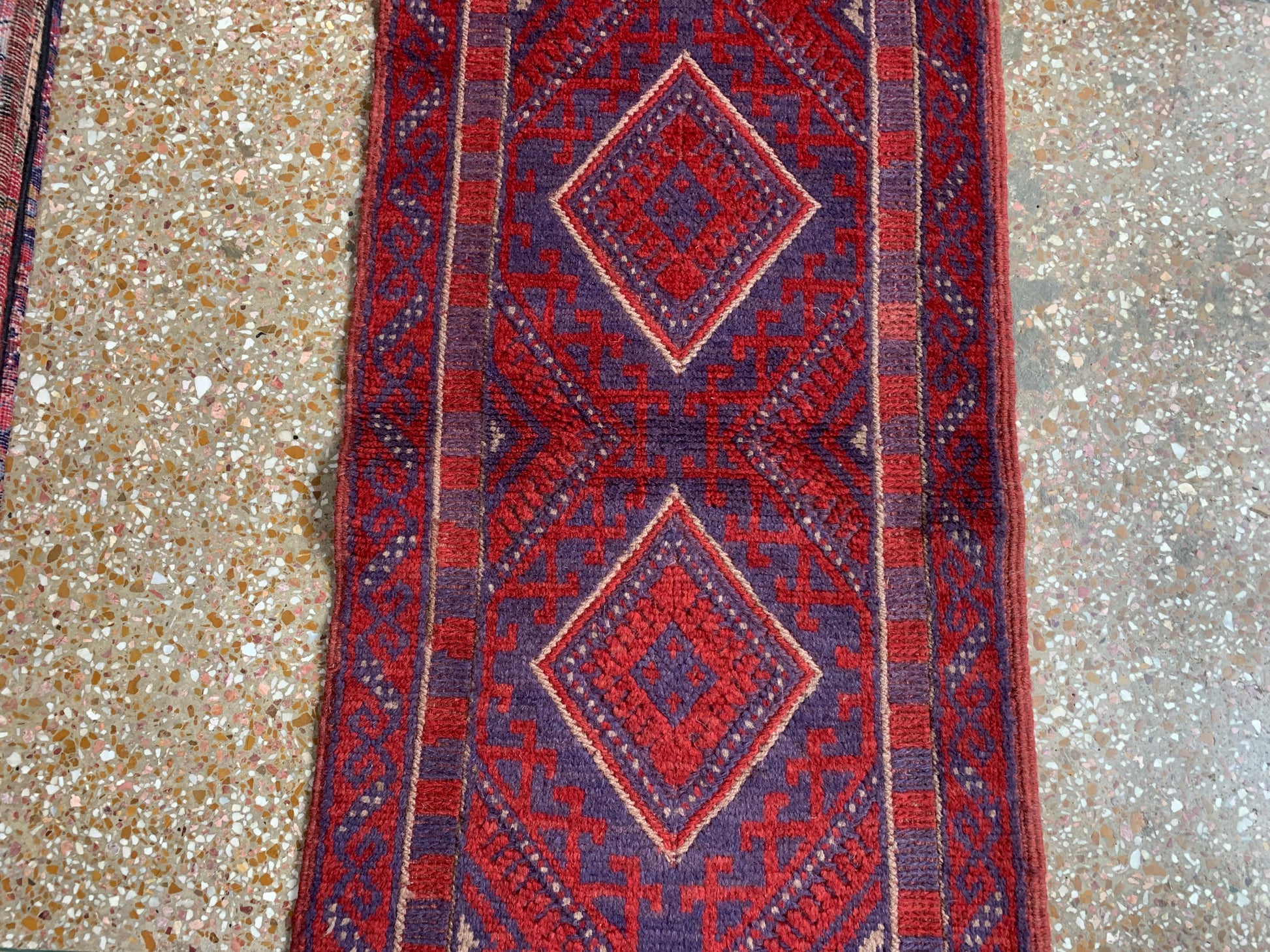 Runner Rug, 2x8 Ft Afghan Hand Knotted Runner Rug, Mashwani Runner Rug, Vintage Geometric Runner Rug, Oriental Wool Rug, Hallway Runner Rug.