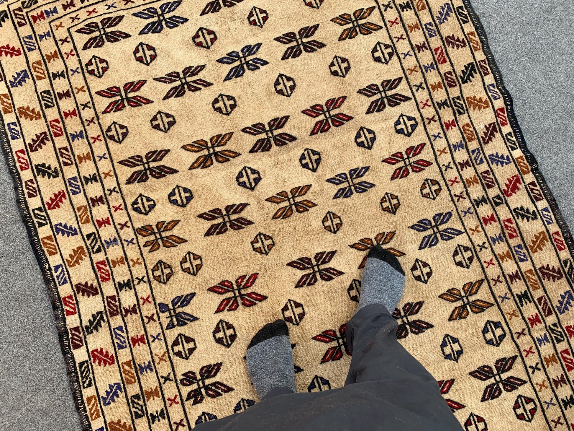 4x7 Antique Soumak kilim Rug, Afghan Handmade Vintage kilim Rug, Turkmen Soumak Rug, Oriental Wool Rug, Wall Decor Rug, Bedroom Hallway Rug.