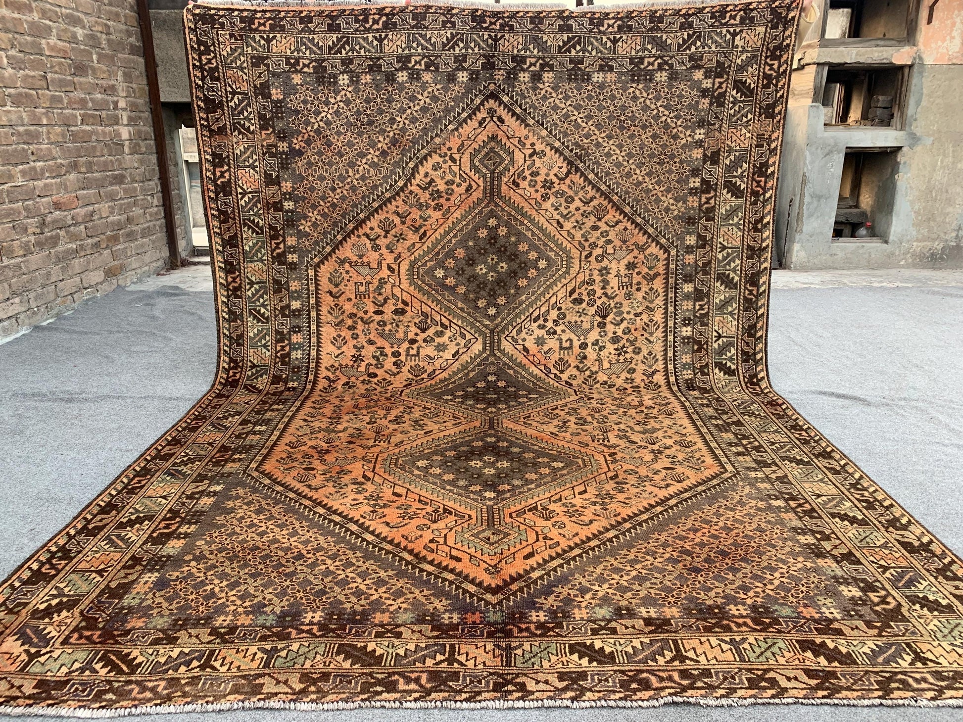 7x10 Ft Antique Caucasian Rug, Hand knotted Wool Rug, Vintage Afghan Rug, Tribal Oriental Rug, Home Decor Rug, Bedroom Rug, Living Room Rug.