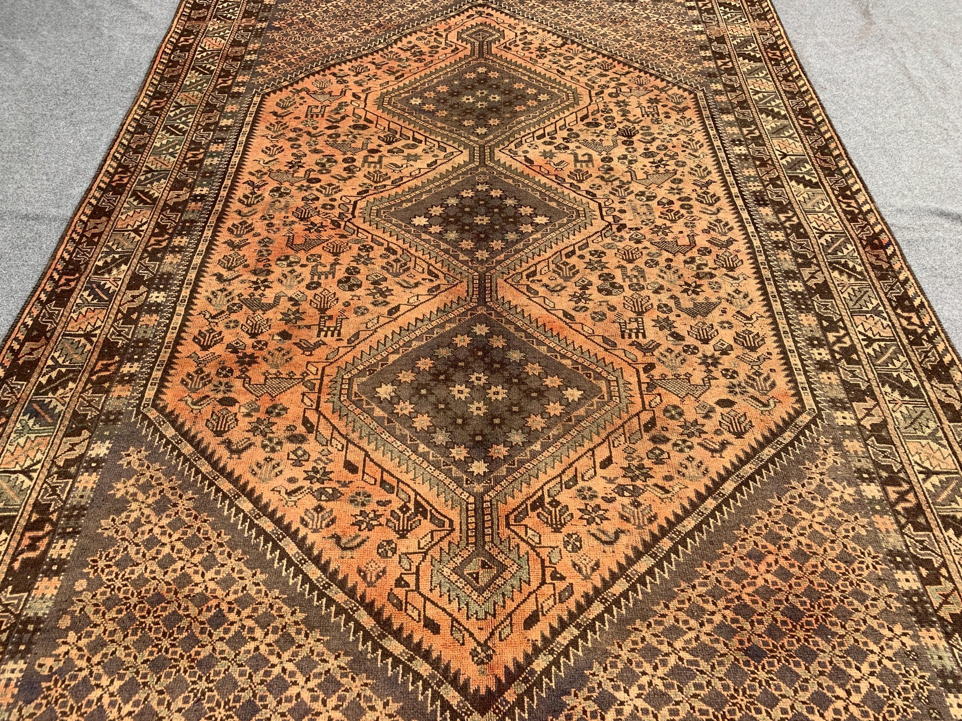7x10 Ft Antique Caucasian Rug, Hand knotted Wool Rug, Vintage Afghan Rug, Tribal Oriental Rug, Home Decor Rug, Bedroom Rug, Living Room Rug.