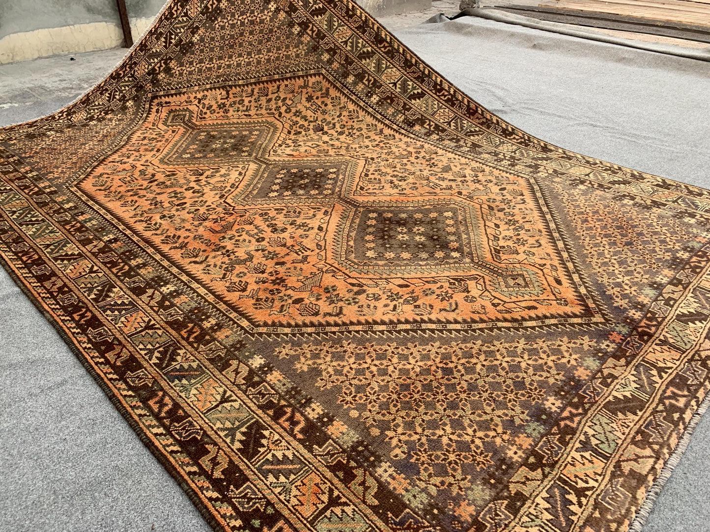 7x10 Ft Antique Caucasian Rug, Hand knotted Wool Rug, Vintage Afghan Rug, Tribal Oriental Rug, Home Decor Rug, Bedroom Rug, Living Room Rug.