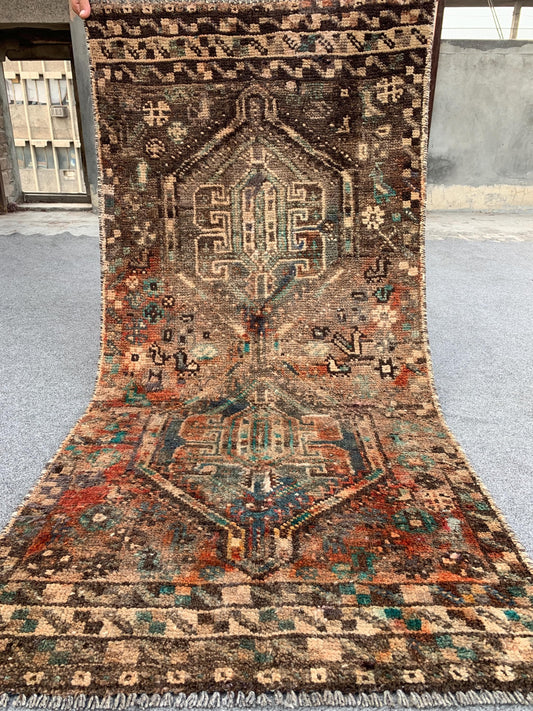 2x5 Ft Antique Runner Rug, Afghan Hand Knotted Runner Rug, Vintage Runner Rug, Oriental Wool Rug, One of a kind Rug, Bedroom Rug Hallway Rug
