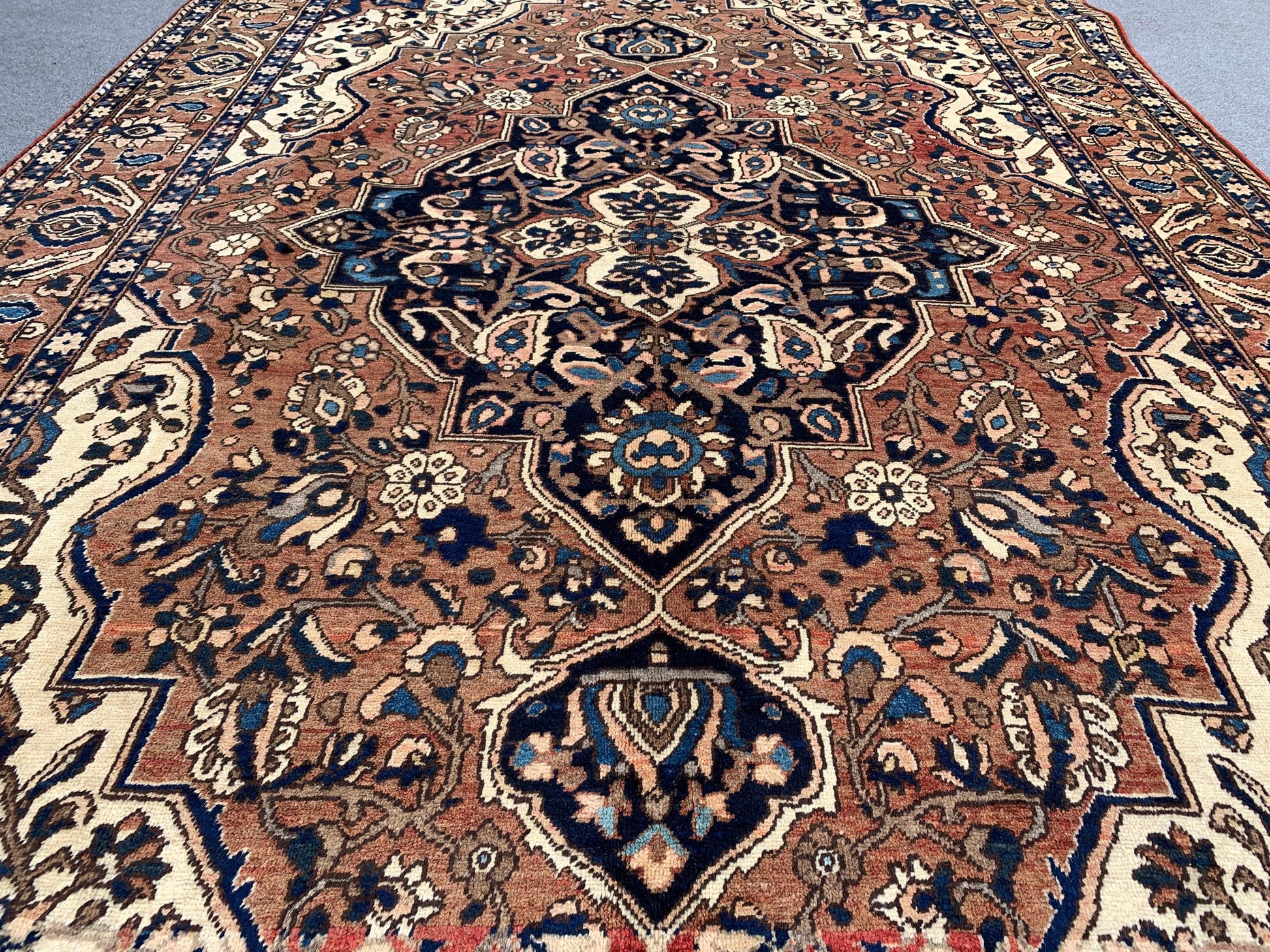 Antique Rug 7x10 Ft Afghan Hand knotted Rug, One of a kind Vintage Rug, Geometric Area Rug Tribal Oriental Rug, Bedroom Rug Living Room Rug.