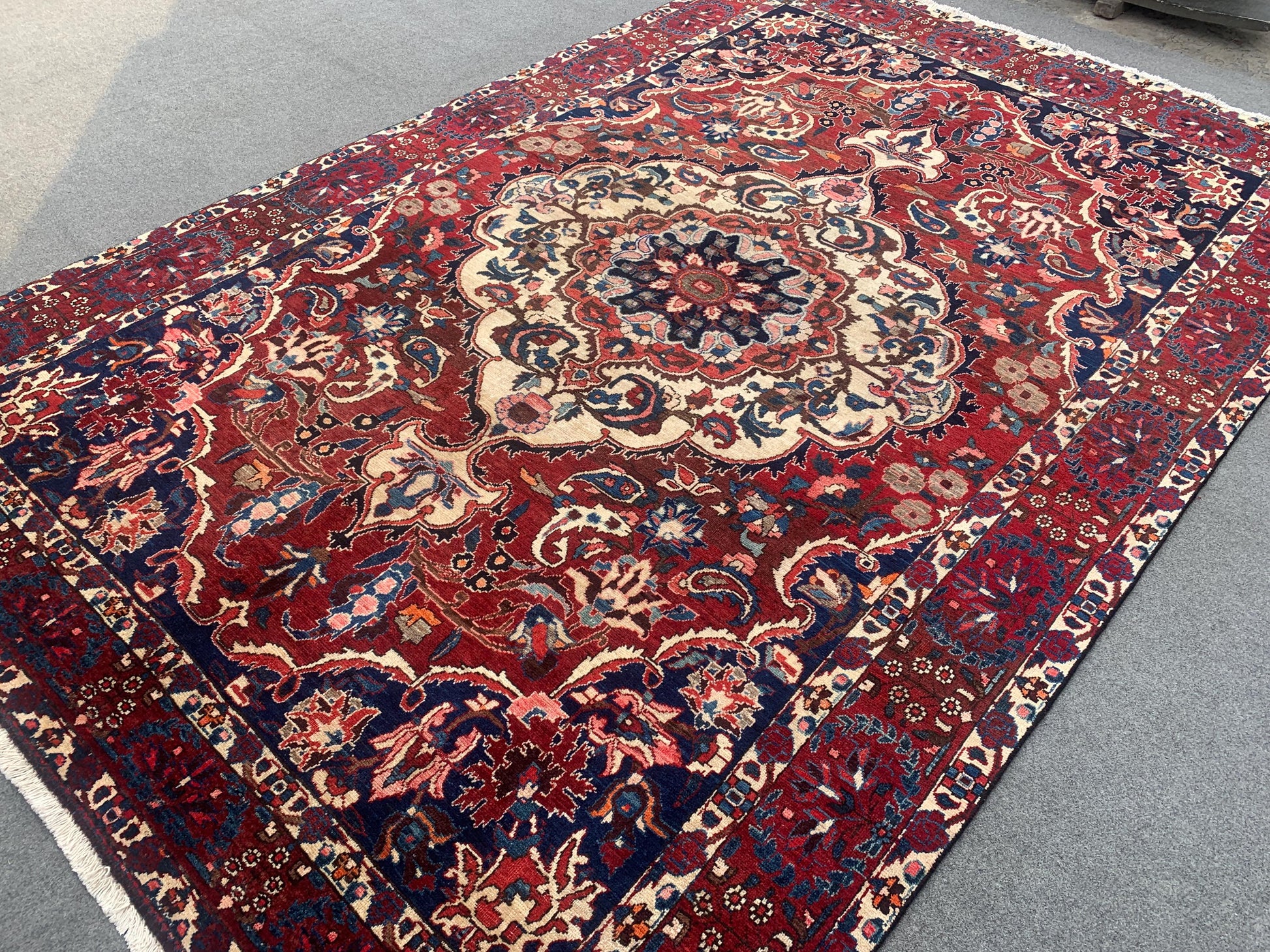 7x10 Ft Antique Tribal Rug, Afghan Hand knotted Wool Rug, Vintage Oriental Rug, Geometric Area Turkmen Rug, Dining Table Rug Living Room Rug
