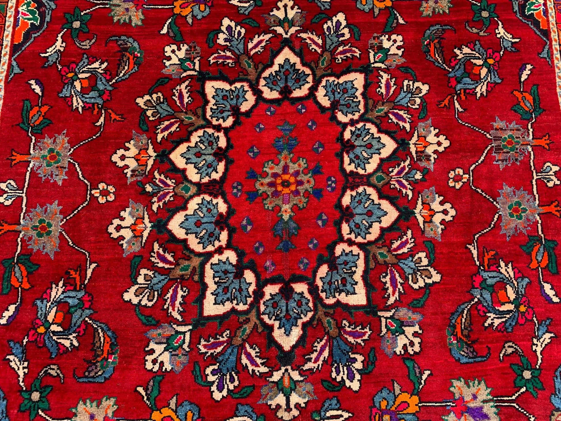 Amazing Vintage Rug 6x9 Ft Afghan Hand knotted Wool Rug, Geometric Area Rug, Oriental Tribal Rug, Best for Dining Table Rug Living Room Rug.