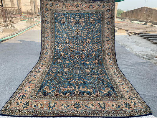 Amazing Pictorial Animal Rug, 5x8 Ft Natural Hand knotted Afghan Rug, Oriental Wool Rug, High Quality Rug, Home Decor Rug, Living Room Rug.