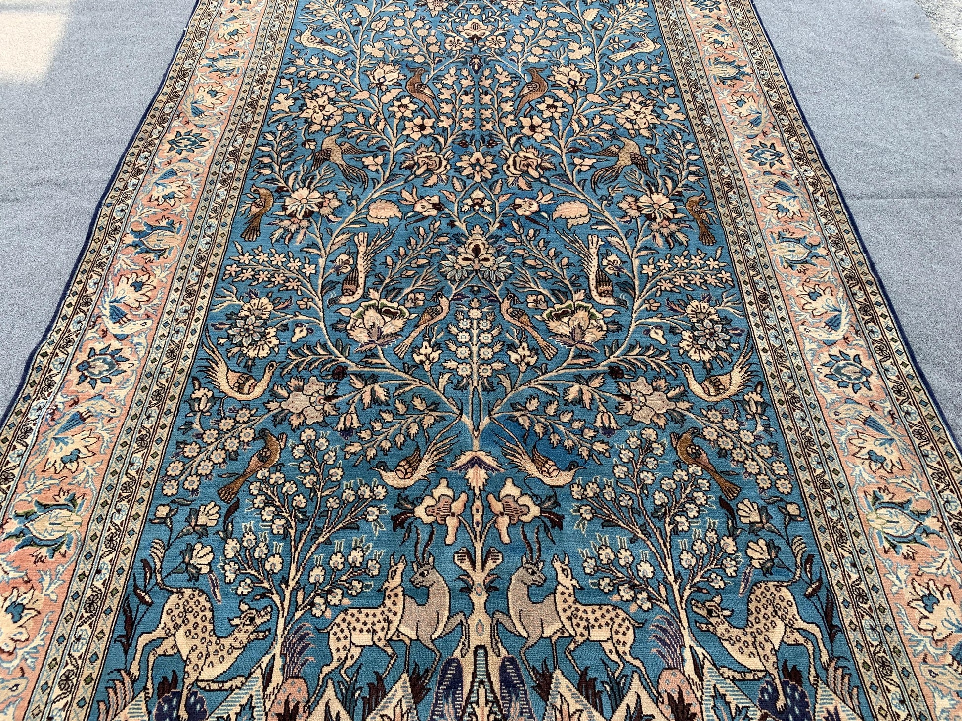 Amazing Pictorial Animal Rug, 5x8 Ft Natural Hand knotted Afghan Rug, Oriental Wool Rug, High Quality Rug, Home Decor Rug, Living Room Rug.