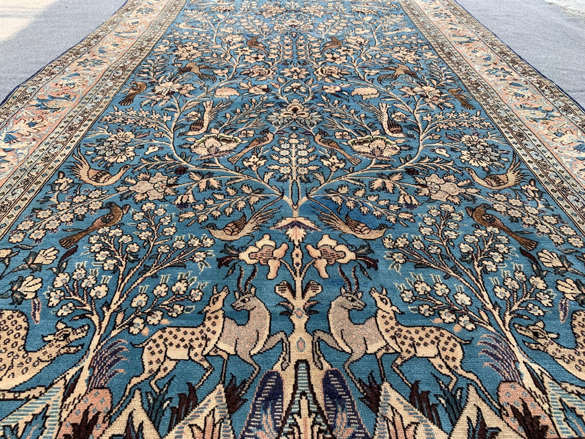 Amazing Pictorial Animal Rug, 5x8 Ft Natural Hand knotted Afghan Rug, Oriental Wool Rug, High Quality Rug, Home Decor Rug, Living Room Rug.