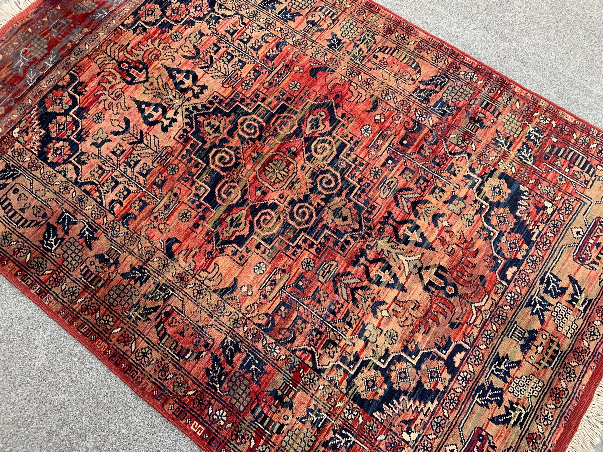 Vintage Rug, 3x5 Ft Afghan Hand Knotted Rug, Bukhara design Rug, Oriental Turkmen Rug, Good Pile Wool Rug, Best for Bedroom Living Room Rug.