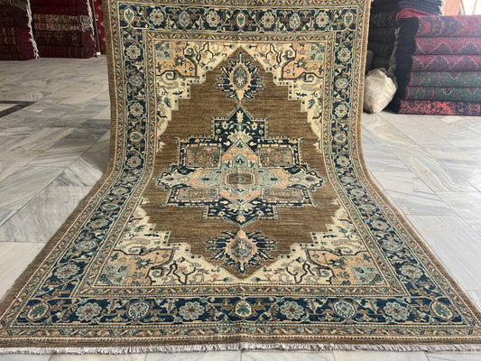 6x9 ft afghan handmade chobi haris rug, one of kind rug,living room rug ,