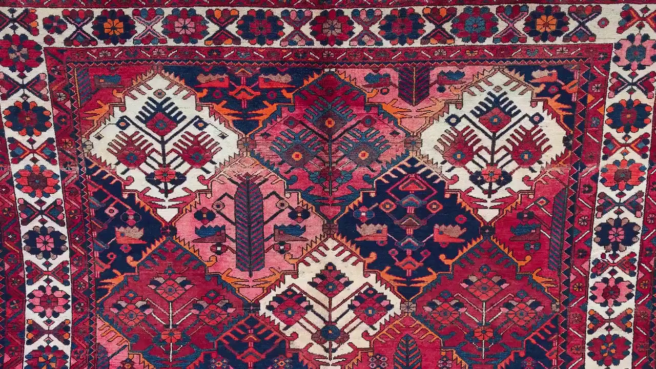 Antique Afghan Rug, 7x10 Ft Hand knotted Vintage Rug, Caucasian design Rug, Turkmen Tribal Rug, Oriental Wool Rug, Best for Living Room Rug.