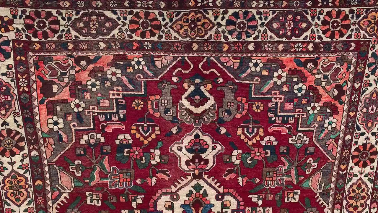 Antique Geometric Area Rug, Afghan Hand knotted Rug, 7x10 Ft Vintage Oriental Rug, Tribal Wool Rug, Home Decor Rug, Bedroom Living Room Rug.