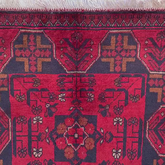 Afghan Bukhara design Rug, Afghan Handmade Rug, Khal Mohammadi Rug, Oriental Wool Rug, Home Decor Rug, Rugs for Kitchen Bedroom Rug 3x4 ft