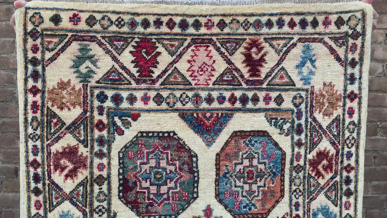 Long Chobi Runner Rug 3x22 ft Handmade Afghan Wool Rug Ersari design Runner Rug Traditional Turkmen Rug Natural dyes Rug Hallway Runner Rug.