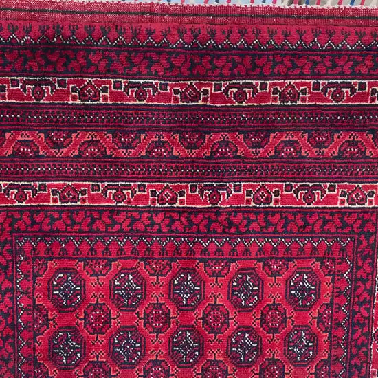 3x5 Ft Amazing Red Khoja Roshni Rug, Afghan Handmade Wool Rug, Oriental Area Rug, Home Decoration Rug, Rugs for Bedroom Kitchen Hallway Rug.