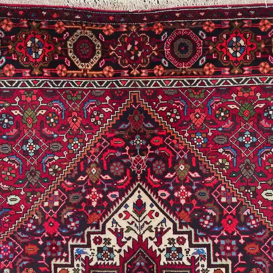 Vintage Heriz Rug 4x5 ft Handmade Wool Rug Turkish Heriz Rug, Oriental Antique Rug Tribal Afghan Rug One of a Kind Gorgeous Rug Bedroom Rug.