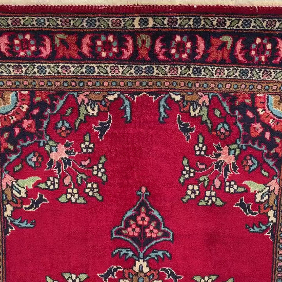 2x4 Ft Vintage Red Rug, Afghan Hand knotted Wool Rug, Geometric Area Rug, Oriental Rug Amazing Rug, Small Hallway Rug, Small Kitchen Rug etc