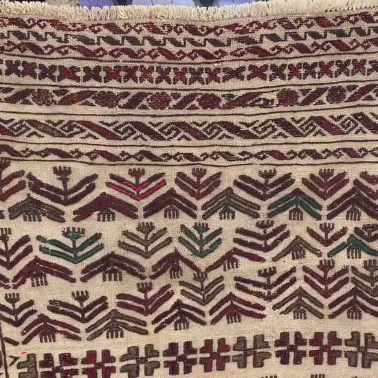 4x6 Ft Antique Soumak kilim Rug, Handmade Vintage kilim Rug, Afghan Soumak Rug, Oriental Wool Rug, Wall Decor Rug, Bedroom Rug, Hallway Rug.