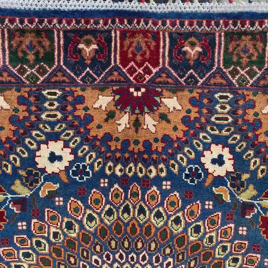 3x4 Ft Amazing Floral Rug, Afghan Hand Knotted Rug, Good Pile Rug, Bukhara design Rug, Oriental Wool Rug, Best for Office Rug, Bedroom Rug.