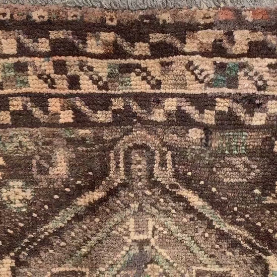 2x5 Ft Antique Runner Rug, Afghan Hand Knotted Runner Rug, Vintage Runner Rug, Oriental Wool Rug, One of a kind Rug, Bedroom Rug Hallway Rug