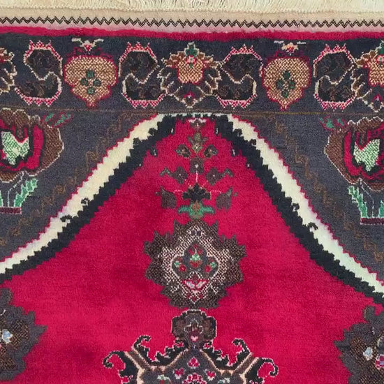 4x7 Ft Vintage Baluchi Rug, Afghan Hand Knotted Rug, Geometric Area Rug, Oriental Wool Rug, High Pile Rug, Rugs for Bedroom Living Room Rug.