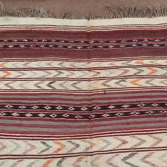 Vintage Runner Kilim Rug 5x12 ft Handmade Wool Kilim Rug Flatweave Kilim Rug Striped design Runner Rug Tribal Afghan Rug Hallway Runner Rug.
