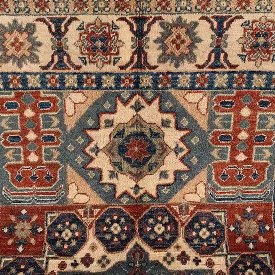 Afghan Handmade Rug, 4x6 ft Mamluk Geometric Rug, Traditional Turkmen Rug, Natural dyes Rug, Oriental Wool Rug, Living Room Rug Bedroom Rug.