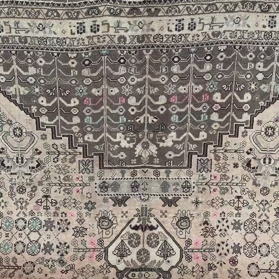6x9 Ft Antique Rug, Caucasian design Rug, Hand knotted Vintage Rug, Oriental Afghan Rug Turkmen Tribal Rug, Dining Table Rug Living Room Rug