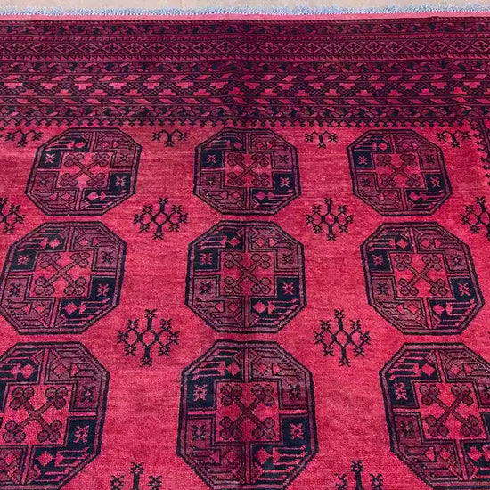 Antique Ersari Rug 7x10 ft Afghan Handmade Wool Rug Antique Bukhara Rug Tribal Turkmen Rug Oriental Vintage Rug Bedroom Rug Living Room Rug.