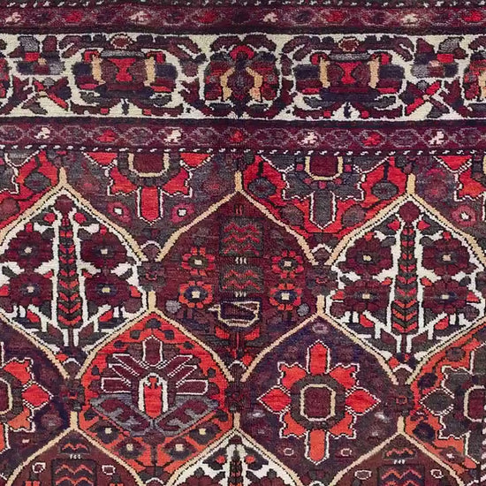5x10 Ft Vintage Rug, Tree Floral design Rug, Afghan Hand Knotted Wool Rug, Oriental Turkmen Rug, Antique Tribal Rug, Bedroom Living Room Rug