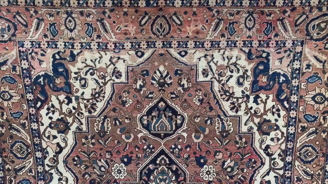 Antique Rug 7x10 Ft Afghan Hand knotted Rug, One of a kind Vintage Rug, Geometric Area Rug Tribal Oriental Rug, Bedroom Rug Living Room Rug.
