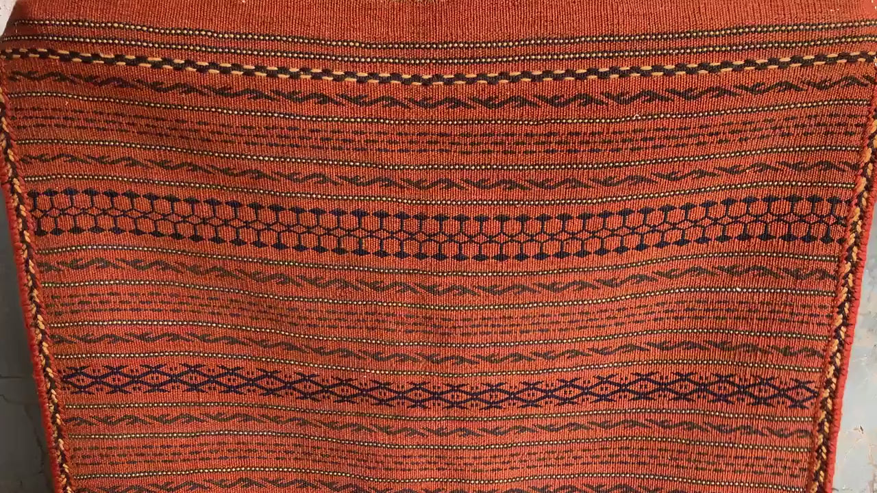 3x5 Ft Antique kilim Rug, Afghan Handmade kilim Rug, Laghari design kilim Rug, Flatweave Oriental kilim Rug, Rugs for Kitchen Hallway Rug.