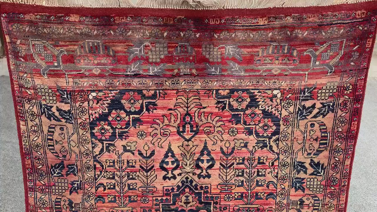 Vintage Rug, 3x5 Ft Afghan Hand Knotted Rug, Bukhara design Rug, Oriental Turkmen Rug, Good Pile Wool Rug, Best for Bedroom Living Room Rug.